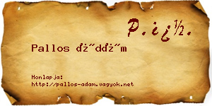 Pallos Ádám névjegykártya