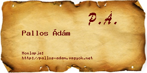 Pallos Ádám névjegykártya